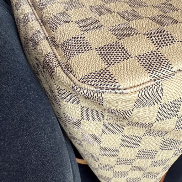 SOLD - Louis Vuitton Neverfull MM Damier Azur Tote Rose Ballerine Pink Lining - Picture 15 of 16